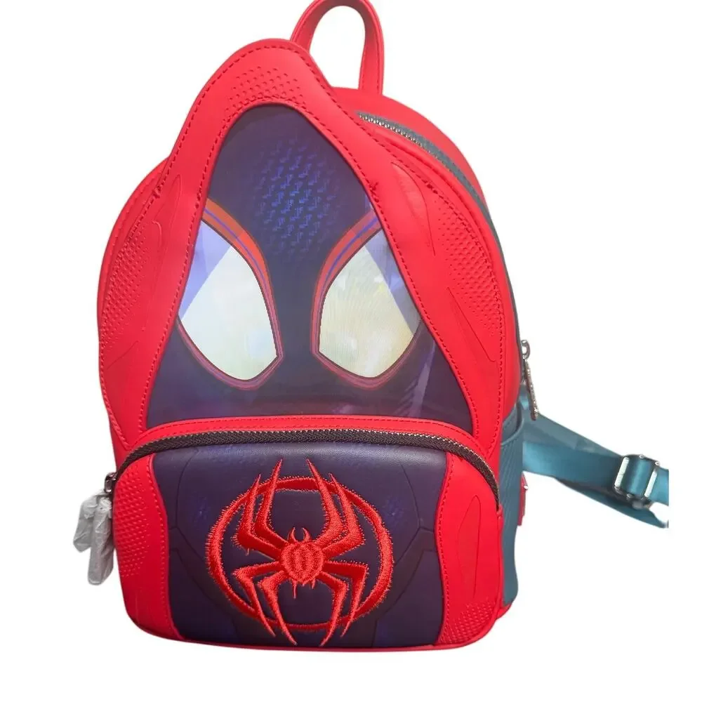 Loungefly Spiderman Spider Verse Lenticular Mini Backpack Bag NWT Spider Man